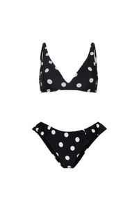 Damski 2-częściowy kostium kąpielowy Protest Prtsape. Kolor: czarny. Wzór: kropki, nadruk #1