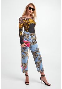 Versace Jeans Couture - Body VERSACE JEANS COUTURE. Długość rękawa: długi rękaw. Długość: długie. Wzór: nadruk, motyw zwierzęcy
