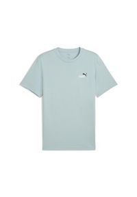 Puma - Młodzieżowa koszulka Essentials 2 Colour z małym logo No. 1 PUMA. Kolor: zielony. Wzór: haft