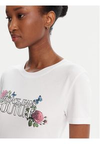 Versace Jeans Couture T-Shirt 79HAHB00 CJB01 Biały Regular Fit. Kolor: biały. Materiał: bawełna #4