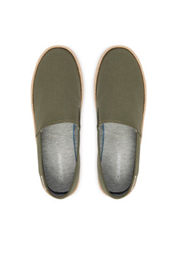 Calvin Klein Espadryle Ess Espadrille Cv HM0HM02076 Zielony. Kolor: zielony. Materiał: materiał
