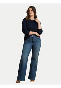 Lauren Ralph Lauren - LAUREN RALPH LAUREN Sweter 200P14039002 Granatowy Regular Fit. Kolor: niebieski. Materiał: wiskoza #6