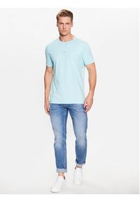 BOSS - Boss T-Shirt 50477433 Błękitny Regular Fit. Kolor: niebieski. Materiał: bawełna