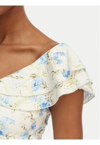 Guess Bluzka W6GP23 K3106 Kremowy Regular Fit. Kolor: kremowy. Materiał: bawełna #3