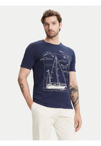 YSABEL MORA T-Shirt 90509 Granatowy Regular Fit. Kolor: niebieski. Materiał: bawełna
