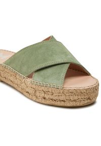 Manebi Espadryle Hamptons Double Sole X Bands Sandals R 6.6 DX Zielony. Kolor: zielony. Materiał: zamsz, skóra