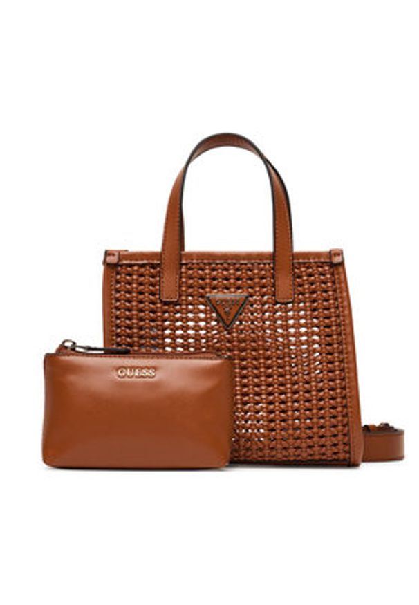Guess Torebka Brigitta Mini HWWZ72 06770 Brązowy. Kolor: brązowy. Materiał: skórzane