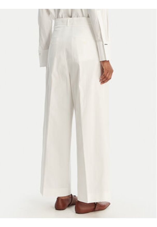 Weekend Max Mara Spodnie materiałowe Bellico 2615131072 Biały Regular Fit. Kolor: biały. Materiał: bawełna
