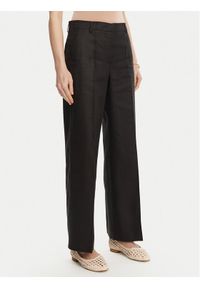 Weekend Max Mara Spodnie materiałowe Malizia 2515131052 Czarny Regular Fit. Kolor: czarny. Materiał: len #1