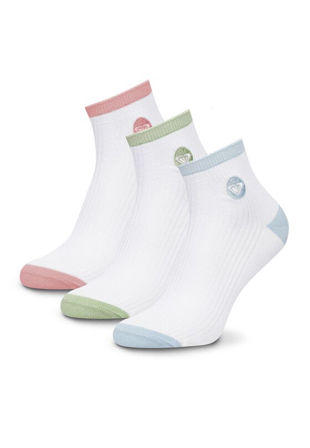 Roxy Skarpety AS_ROXY_04Z_SS25 (3-PACK) Biały. Kolor: biały. Materiał: materiał, bawełna