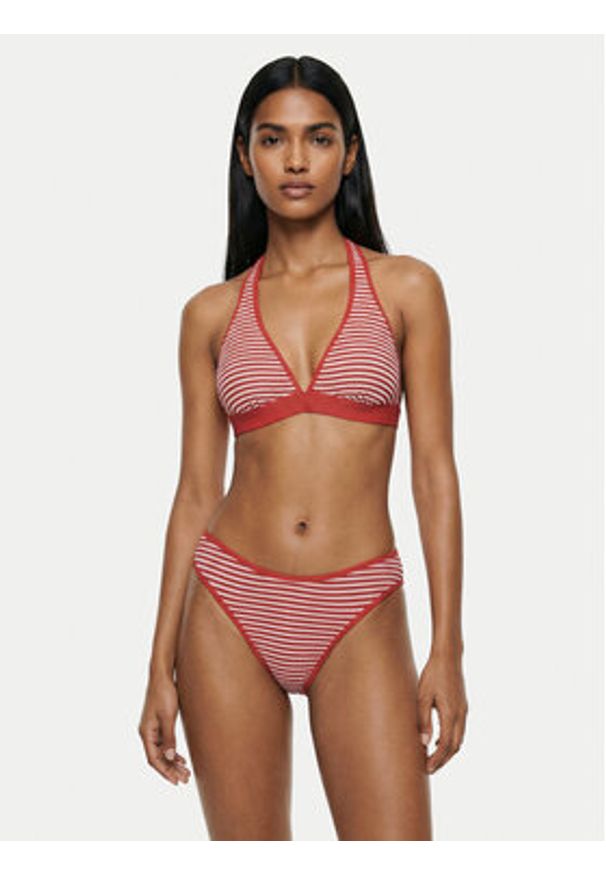 Seafolly Dół od bikini Clubhouse 40753-281 Pomarańczowy. Kolor: pomarańczowy. Materiał: syntetyk