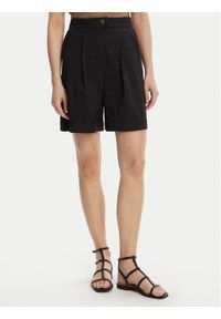 Max Mara Beachwear Bermudy Sultano 2516141019 Czarny Relaxed Fit. Kolor: czarny. Materiał: bawełna