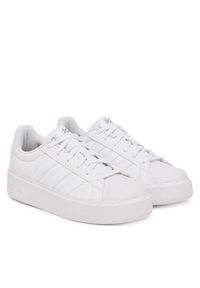 Adidas - adidas Sneakersy Streettalk Bold Shoes Junior KI1797 Biały. Kolor: biały. Materiał: skóra #7