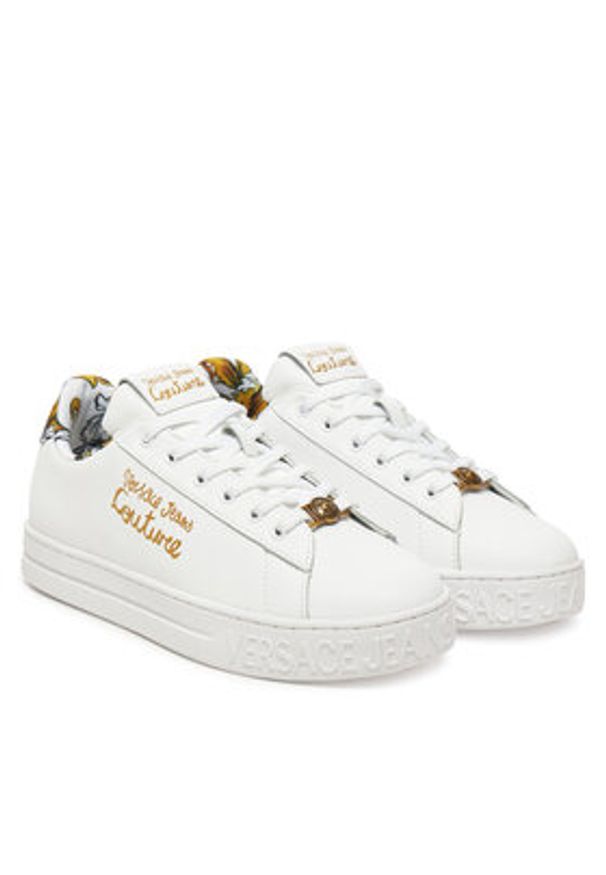 Versace Jeans Couture Sneakersy 78VA3SKL Biały. Kolor: biały. Materiał: skóra