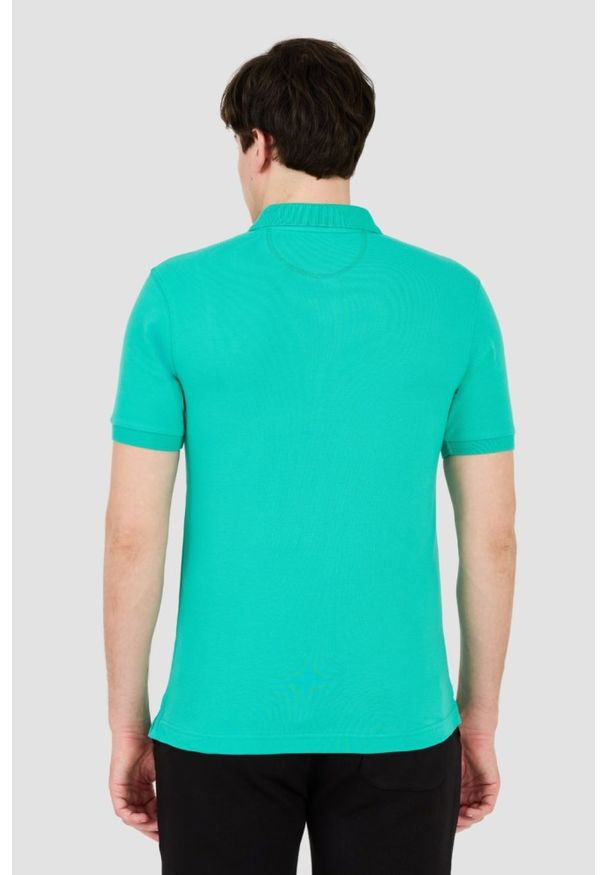 La Martina - LA MARTINA Szmaragdowe męskie polo z małym logo, Rozmiar XXL. Typ kołnierza: polo. Kolor: zielony