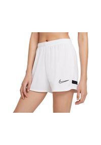 Nike - Spodenki Damskie Academy DriFIT. Kolor: biały. Sport: turystyka piesza