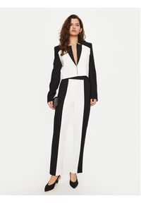 Karl Lagerfeld - KARL LAGERFELD Marynarka A1W14044 Biały Relaxed Fit. Typ kołnierza: dekolt w karo. Kolor: biały. Materiał: syntetyk #3