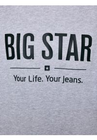Big-Star - Bluza męska z nadrukiem szara Ecodort 901. Kolor: szary. Wzór: nadruk. Styl: klasyczny #6