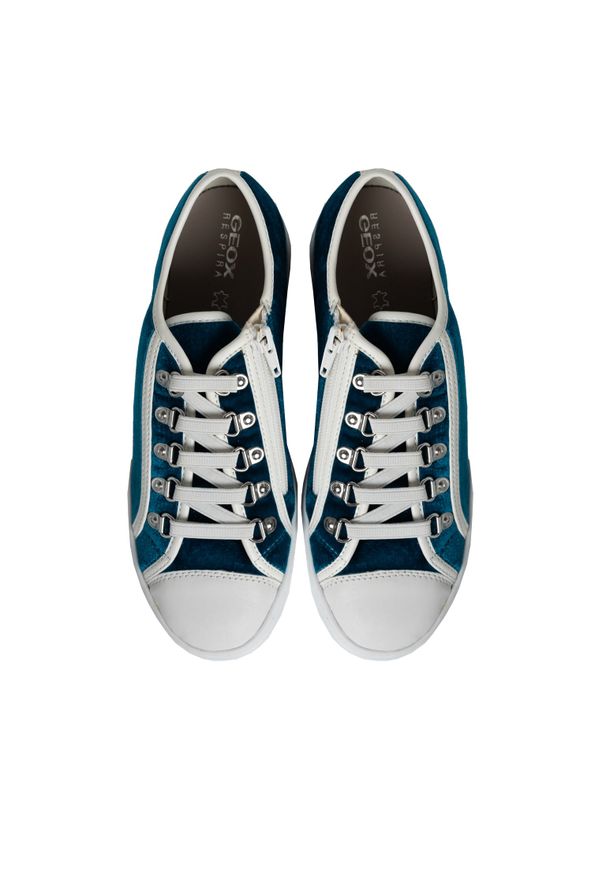 Geox Sneakersy "Pontoise" | D02FEA 0FP54 | Kobieta | Turkusowy. Okazja: na co dzień, na spacer. Nosek buta: okrągły. Zapięcie: zamek. Kolor: turkusowy. Materiał: skóra ekologiczna. Sport: turystyka piesza