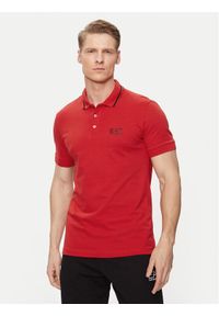 EA7 Emporio Armani Polo 8NPF06 PJ04Z 1461 Czerwony Regular Fit. Typ kołnierza: polo. Kolor: czerwony. Materiał: bawełna