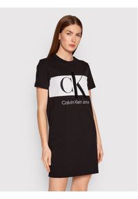 Calvin Klein Jeans Sukienka codzienna J20J218862 Czarny Regular Fit. Okazja: na co dzień. Kolor: czarny. Materiał: bawełna. Typ sukienki: proste. Styl: casual