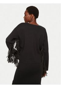 Munthe Sweter Tagillu 243161524376 Czarny Regular Fit. Kolor: czarny. Materiał: wiskoza #3