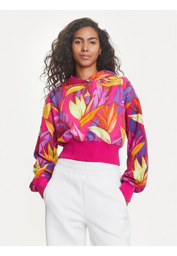 Adidas - adidas Bluza FARM JD6283 Różowy Loose Fit. Kolor: różowy. Materiał: bawełna