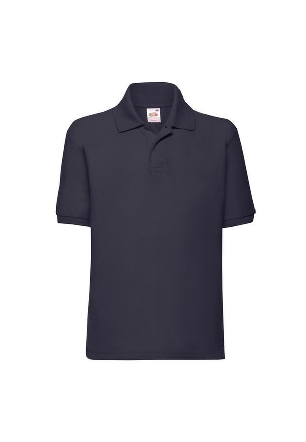 FRUIT OF THE LOOM - Koszulka Polo Dla Dzieci 65/35. Typ kołnierza: polo. Kolor: niebieski
