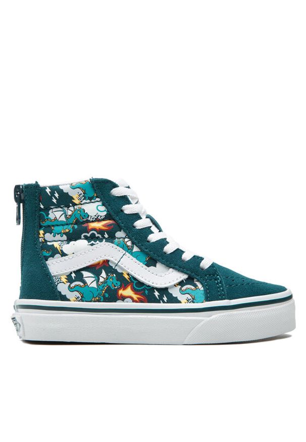 Vans Sneakersy Sk8-Hi Zip VN0A4BUX60Q1 Zielony. Kolor: zielony. Materiał: zamsz, skóra