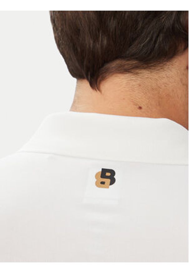 BOSS Polo Game 1 50564785 Biały Slim Fit. Typ kołnierza: polo. Kolor: biały. Materiał: syntetyk