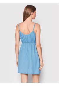 Vero Moda Sukienka letnia Flicka 10244708 Niebieski Regular Fit. Kolor: niebieski. Materiał: bawełna. Sezon: lato #4