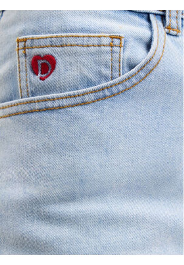 Desigual Jeansy Denver 24SWDD12 Błękitny Cropped Fit. Kolor: niebieski