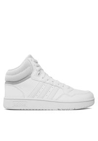 Adidas - adidas Sneakersy Hoops 3.0 Mid K GW0401 Biały. Kolor: biały. Materiał: skóra