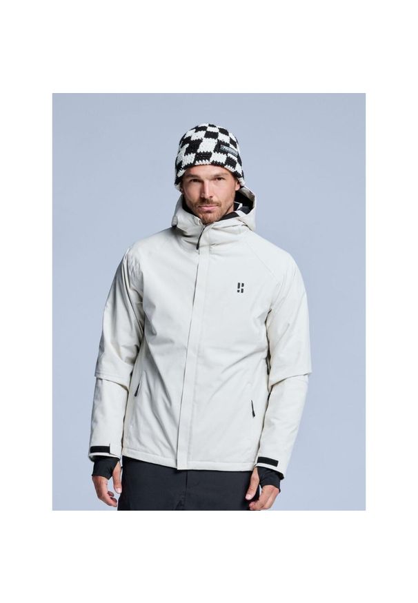 POEDERBAAS - Kurtka narciarska męska – Arctic 2L ocieplana – Stone. Kolor: biały. Materiał: poliester. Sezon: zima. Sport: narciarstwo
