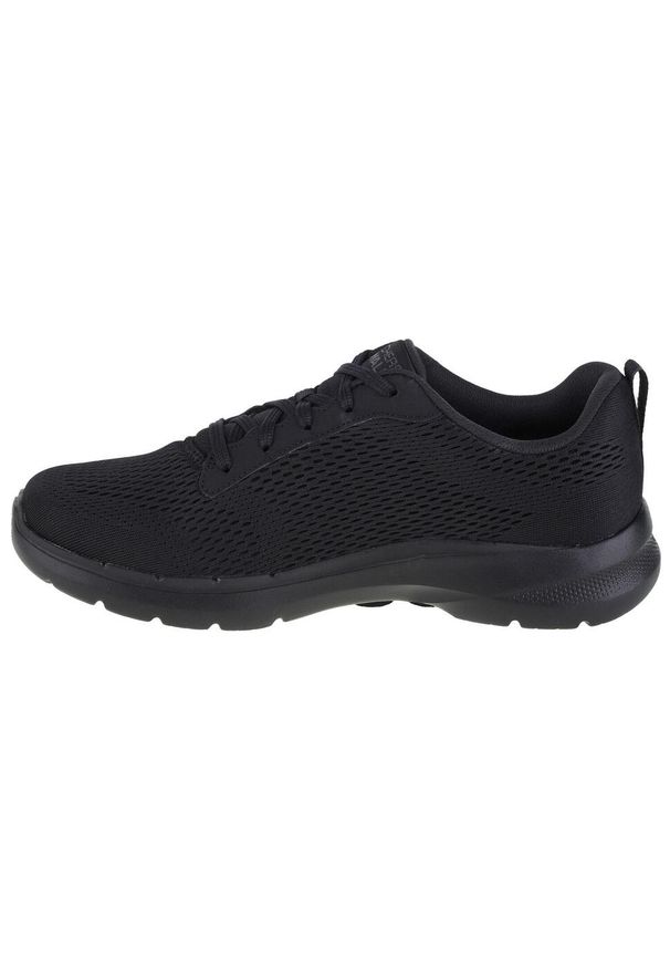 skechers - Buty sportowe Sneakersy męskie, Skechers Go Walk 6-Avalo. Kolor: czarny. Sport: turystyka piesza