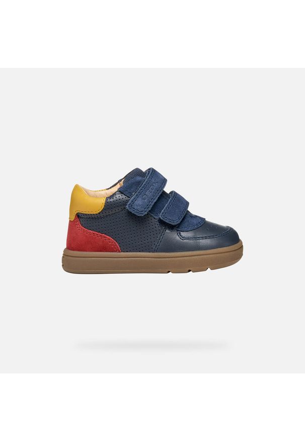 Geox - Buty GEOX B BIGLIA BOY Niebieski. Okazja: na co dzień. Kolor: czerwony, niebieski, wielokolorowy. Materiał: skóra