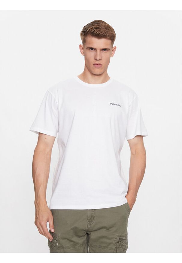 columbia - Columbia T-Shirt North Cascades™ Short Sleeve Tee Biały Regular Fit. Kolor: biały. Materiał: bawełna