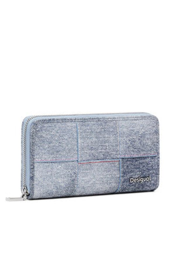 Desigual Portfel 25SAYP49 Szary. Kolor: szary. Materiał: skóra