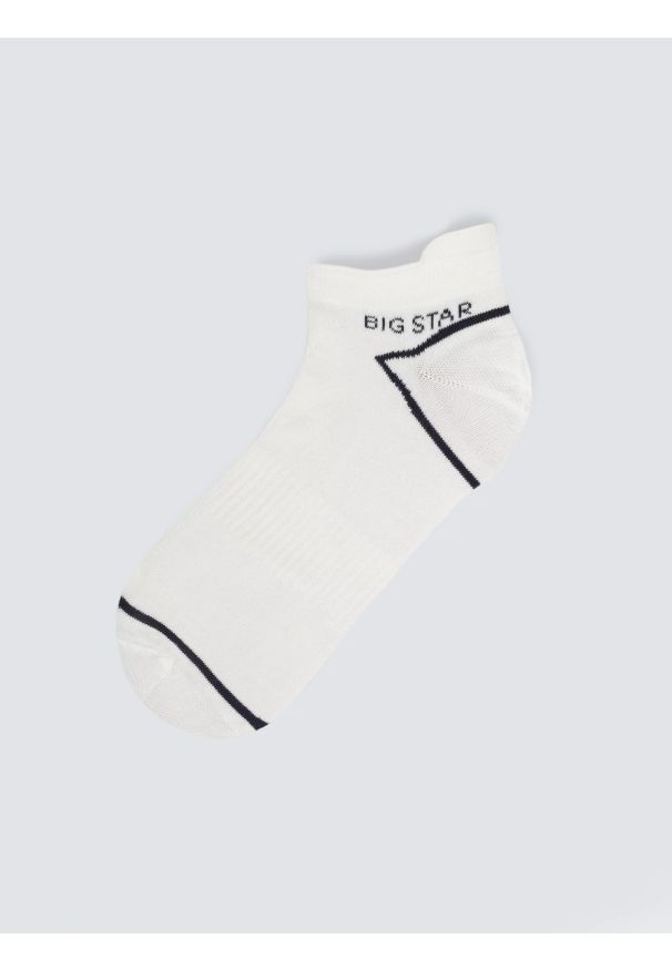 Big-Star - Stopki męskie bawełniane białe Serhios 100. Kolor: biały. Materiał: bawełna
