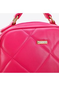 Wittchen - Damski plecak z geometrycznie pikowanym przodem różowy. Kolor: różowy. Materiał: skóra ekologiczna. Wzór: geometria
