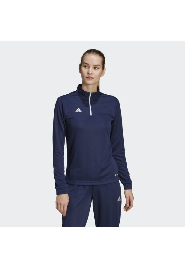 Bluza piłkarska damska Adidas Entrada 22 Training Top. Kolor: niebieski. Sport: piłka nożna