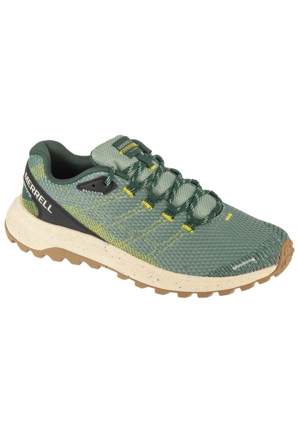 Merrell - Buty do biegania męskie, Fly Strike. Zapięcie: sznurówki. Kolor: zielony. Materiał: guma, materiał, tkanina, syntetyk. Szerokość cholewki: normalna