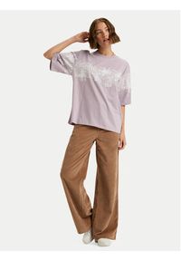 Roxy T-Shirt Hangloose Placed ERJZT06019 Fioletowy Oversize. Kolor: fioletowy. Materiał: bawełna #3