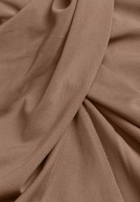 Renee - Jasnobrązowa Bluzka z Marszczeniem Przy Zabudowanym Dekolcie Nivana. Okazja: na co dzień. Kolor: brązowy. Materiał: wiskoza, jeans. Styl: casual, elegancki, klasyczny #8