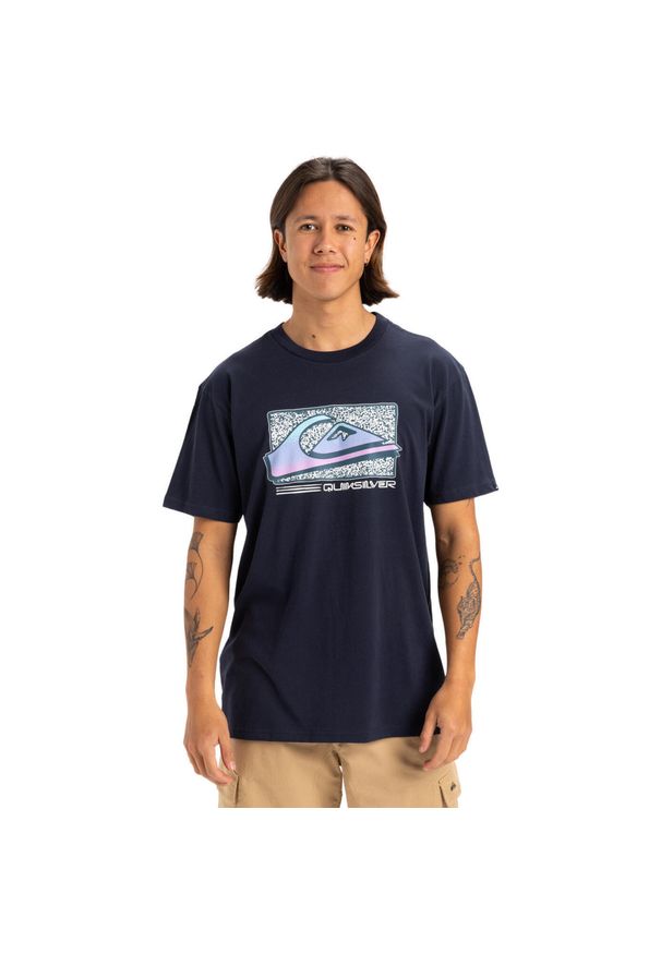 Quiksilver - Koszulka z krótkim rękawem dla Mężczyzn RETRO FADE Czarny. Kolor: niebieski. Materiał: materiał, bawełna. Długość rękawa: krótki rękaw. Długość: krótkie