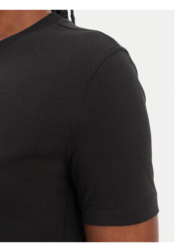 Versace Jeans Couture T-Shirt 80HAHE02 CJ00E Czarny Regular Fit. Kolor: czarny. Materiał: bawełna