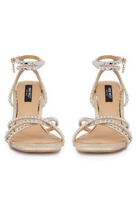 Nine West Sandały SM237-011A Złoty. Kolor: złoty. Materiał: skóra #7