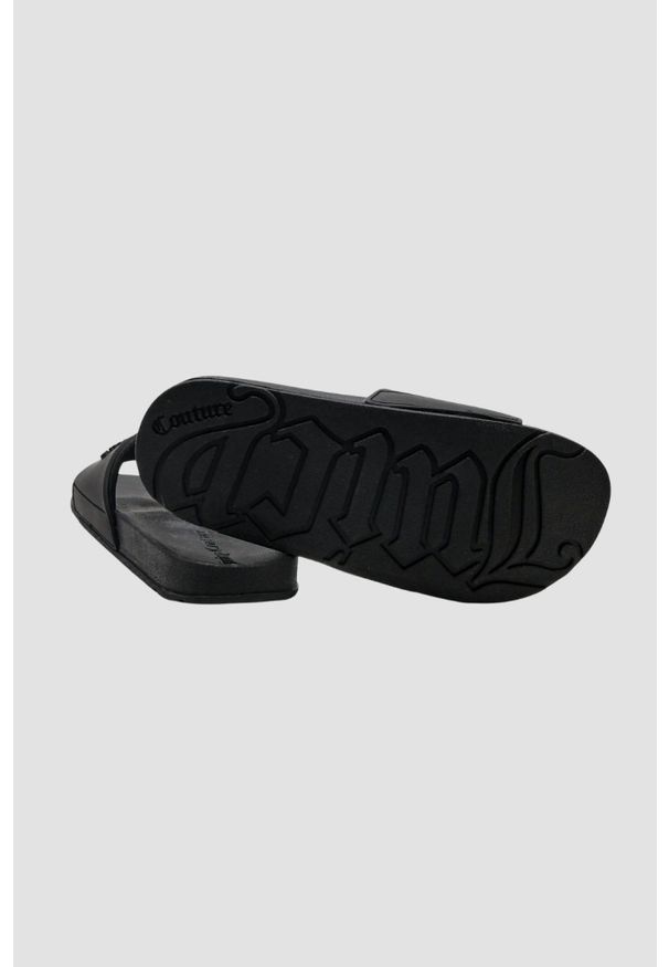 Juicy Couture - JUICY COUTURE Czarne klapki damskie Embossed Slider, Rozmiar 37. Okazja: na co dzień. Kolor: czarny. Sezon: lato. Styl: casual, klasyczny