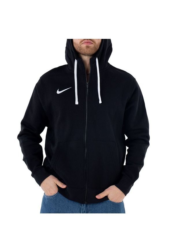 Bluza Nike Park 20 Fleece Full-Zip Hoodie CW6887-010 - czarne. Typ kołnierza: kaptur. Kolor: czarny. Materiał: bawełna, poliester, materiał. Wzór: aplikacja. Styl: sportowy, klasyczny