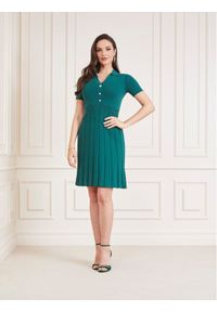 Marciano Guess Sukienka dzianinowa 4YGK75 5818Z Zielony Regular Fit. Kolor: zielony. Materiał: wiskoza